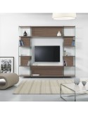 Parete attrezzata moderna in vetro e laminato Byblos3