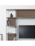 Parete attrezzata moderna in vetro e laminato Byblos3