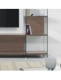 Parete attrezzata moderna in vetro e laminato Byblos3