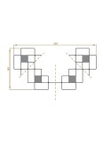 Parete attrezzata design moderno in acciaio Mondrian
