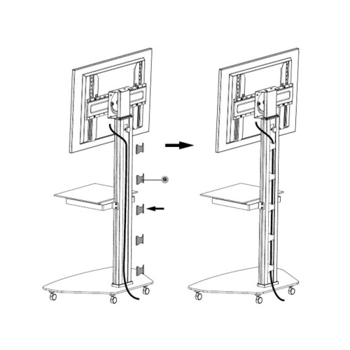 Carrello porta televisore per LCD da 37 a 70 pollici Agile