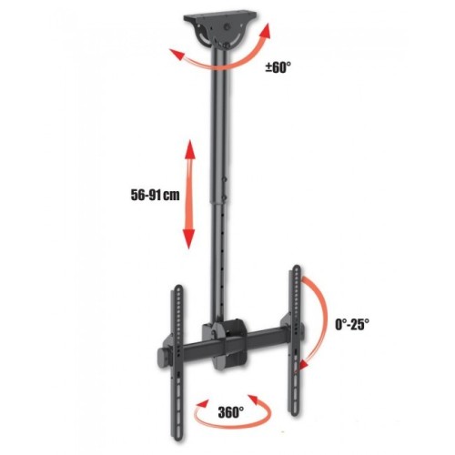 Supporto TV da soffitto 32-55" girevole e regolabile Dizzy4
