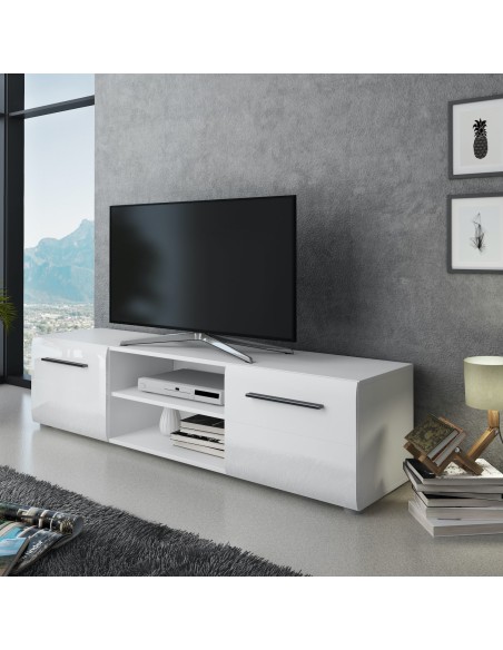 Mobile TV in legno bianco 160 cm Gillian