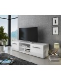 Mobile TV in legno bianco opaco/lucido 160 cm Gillian