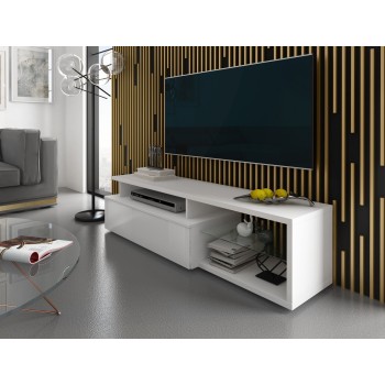 Mobile porta TV in legno bianco 160 cm Ballarat 2