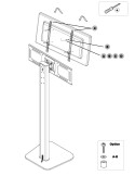 Supporto a pavimento porta TV con VESA fino a 600x400 Morris1