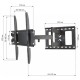Braccio porta TV orientabile da 23 a 55 pollici Brax2