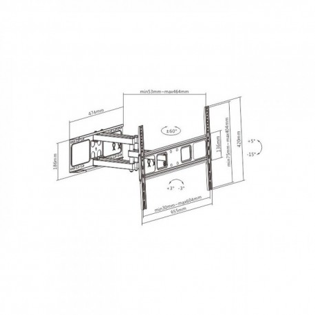Braccio TV a parete da 37 a 70 pollici Brax7