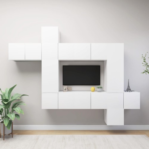 Set Mobile TV 10 pz Bianco in Truciolato