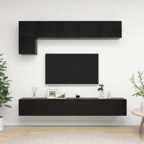 Set Mobile TV 5 pz Nero in Truciolato