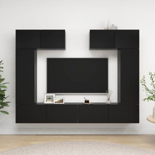 Set Mobile TV 6 pz Nero in Truciolato