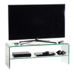 Mobile porta TV in vetro cristallo curvato Fancy 110