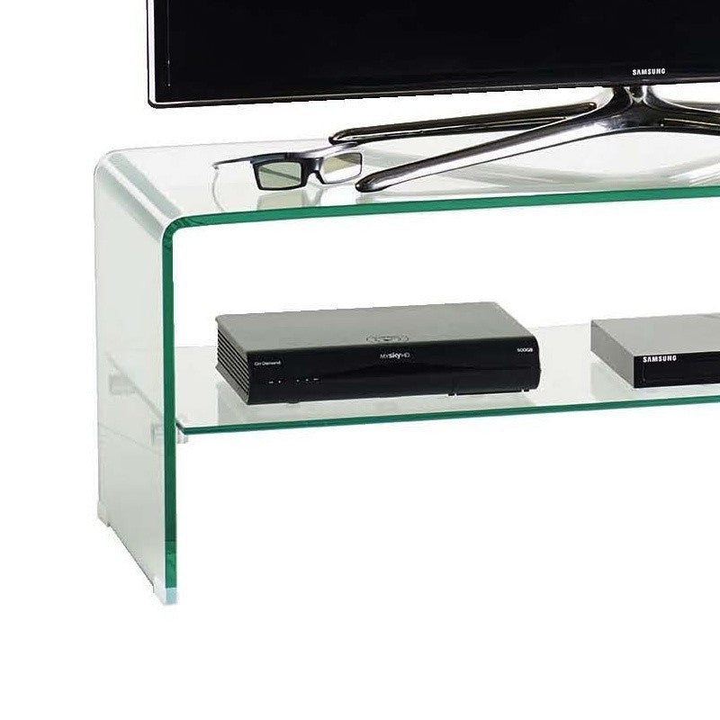 Mobile porta TV in vetro cristallo curvato Fancy 110