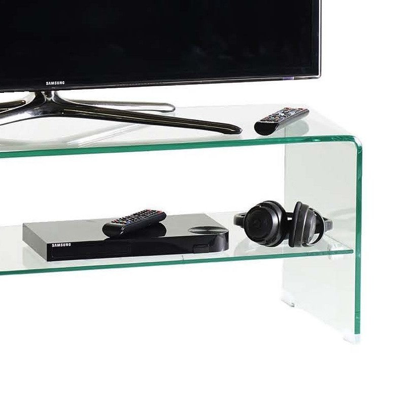 Mobile porta TV in vetro cristallo curvato Fancy 110
