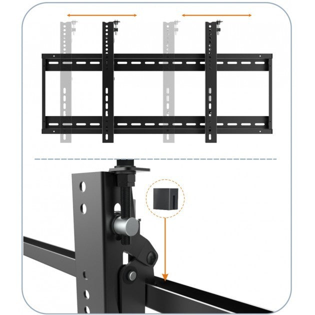 Staffa a parete inclinabile per videowall Mywall1