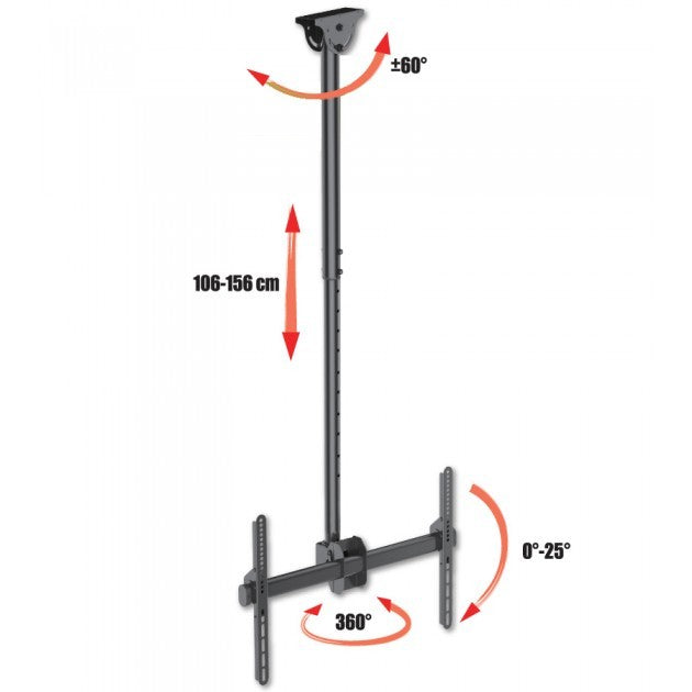 Supporto TV da soffitto telescopico Dizzy1 fino a 70"