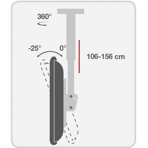 Supporto TV da soffitto telescopico Dizzy1 fino a 70"