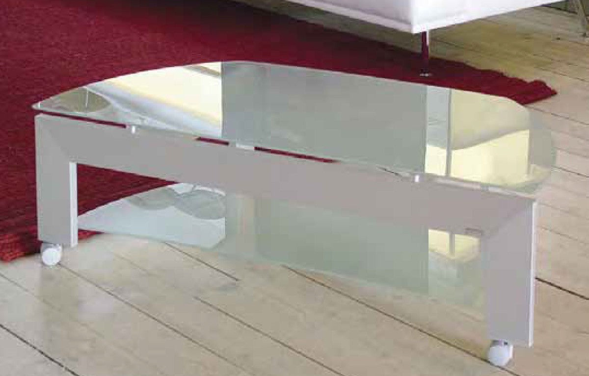 Carrello porta televisione Coleman in alluminio e cristallo