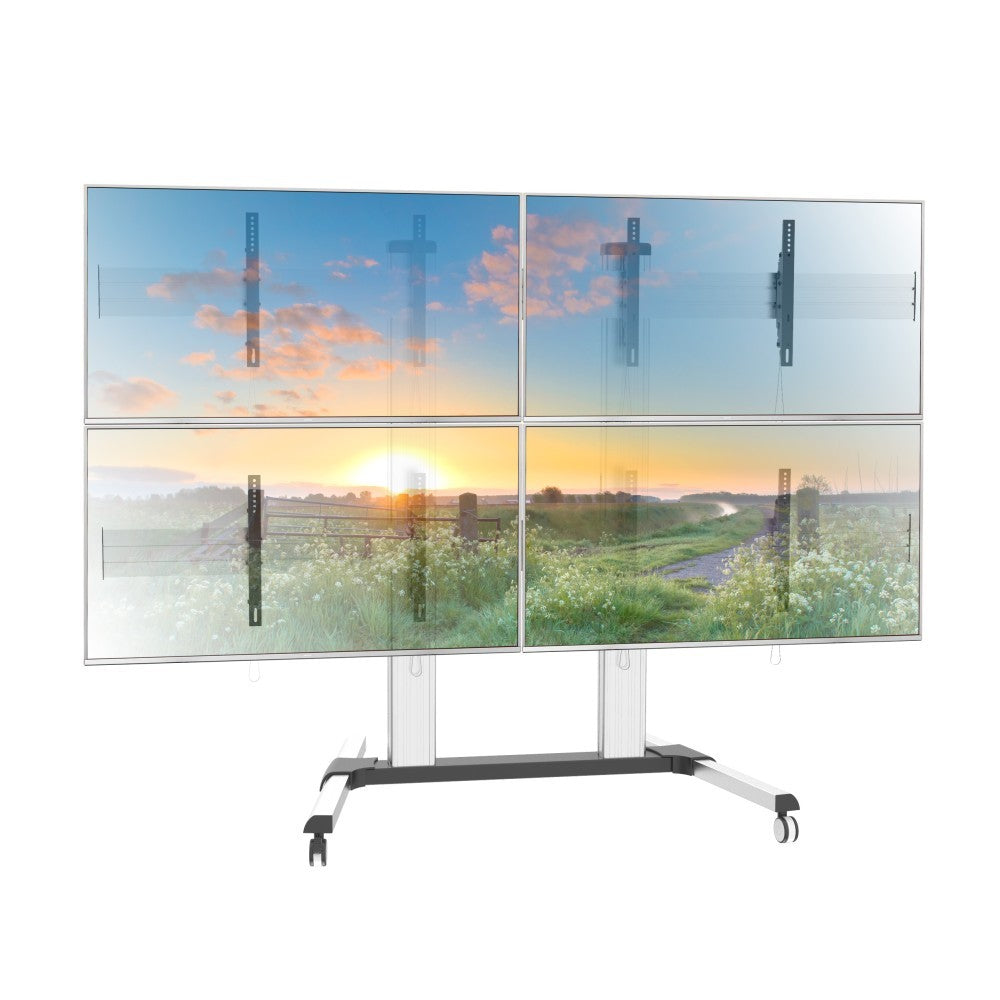 Carrello per VideoWall per 4 monitor Wally