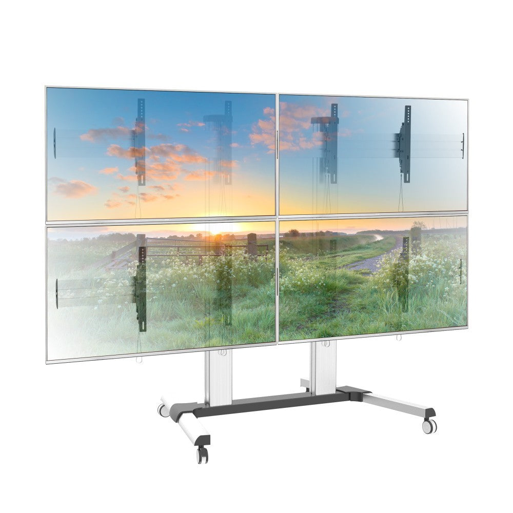Carrello per VideoWall per 4 monitor Wally