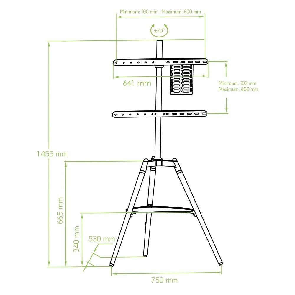 Supporto porta TV grandi dimensioni Dandy-M