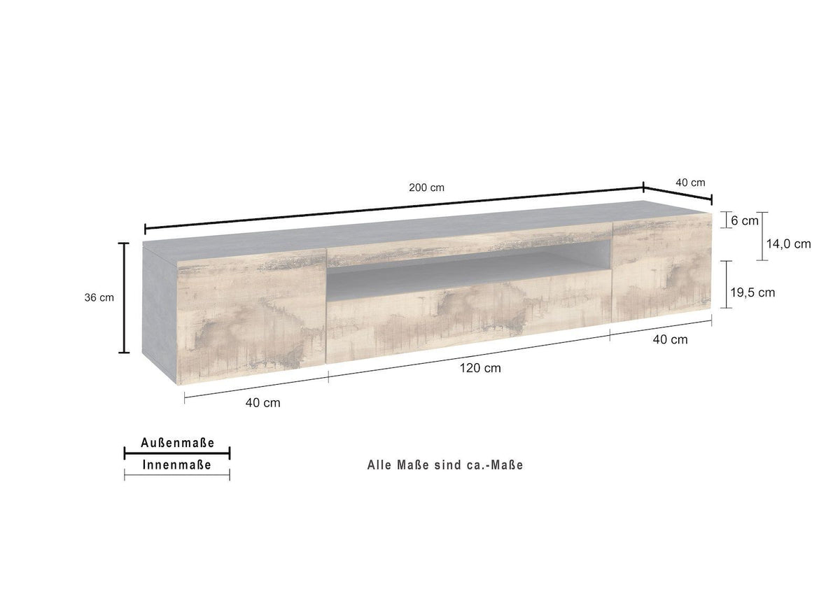 Mobile per TV Bandol 200 Slate Maple