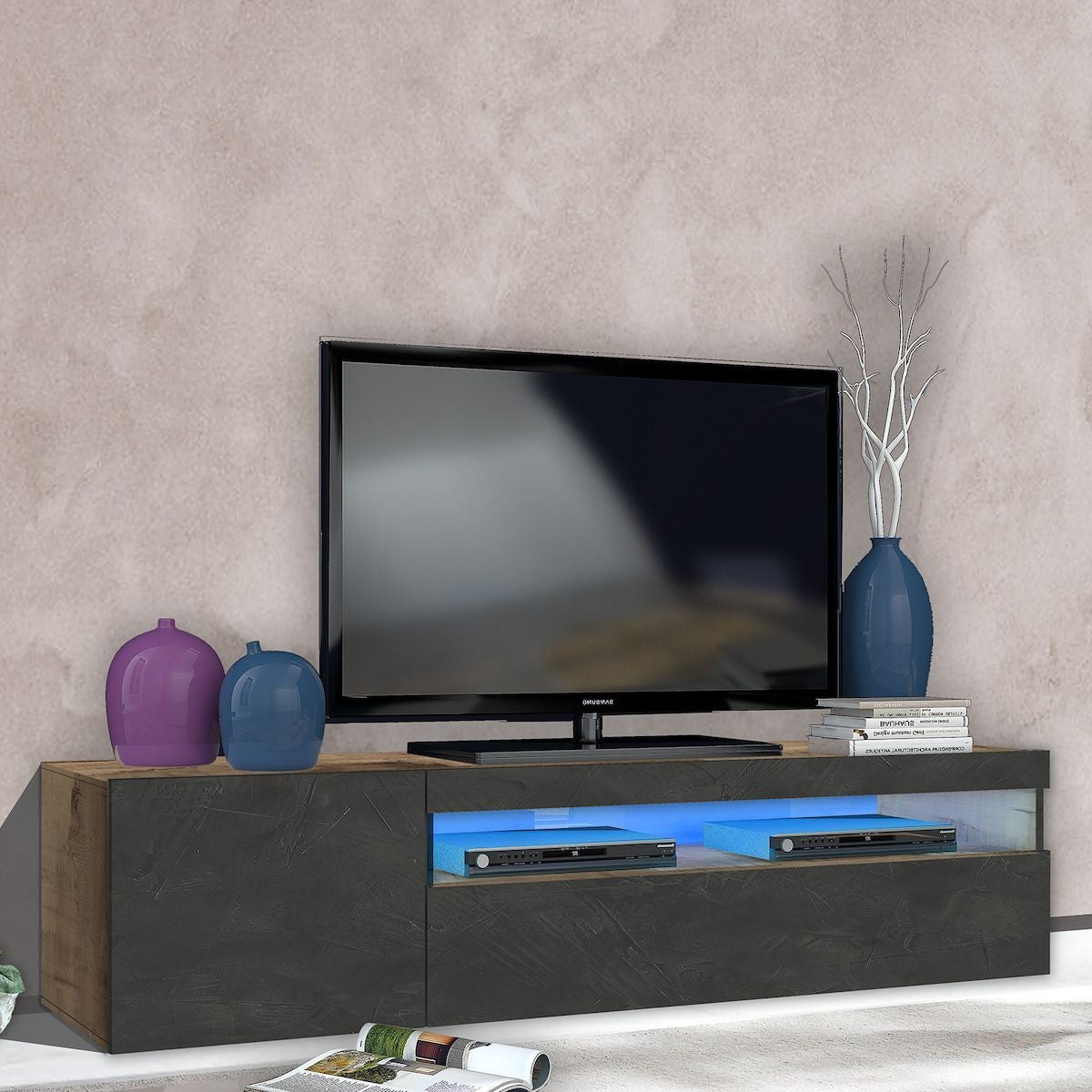 Mobile TV in legno Bandol 150 Maple Slate