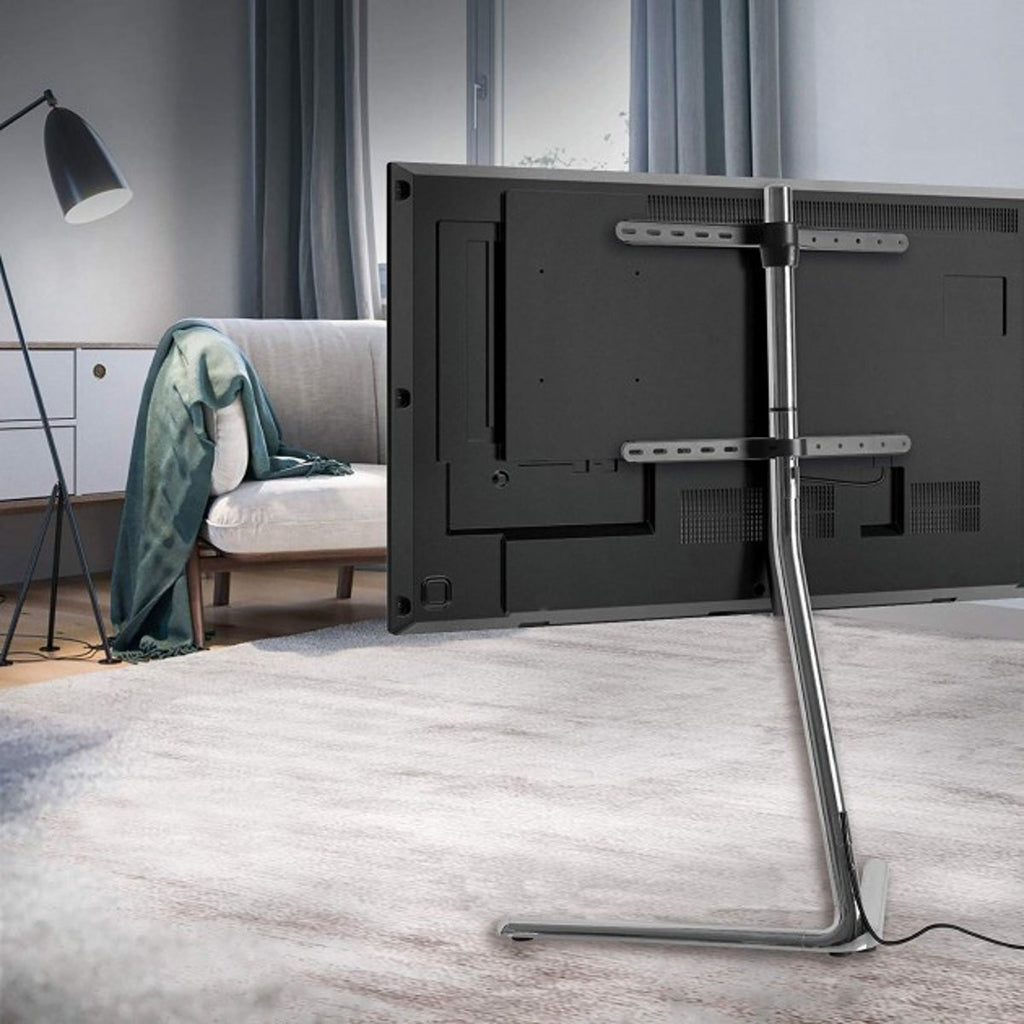 Piedistallo TV a pavimento Kirrien Black per TV da 49-70"
