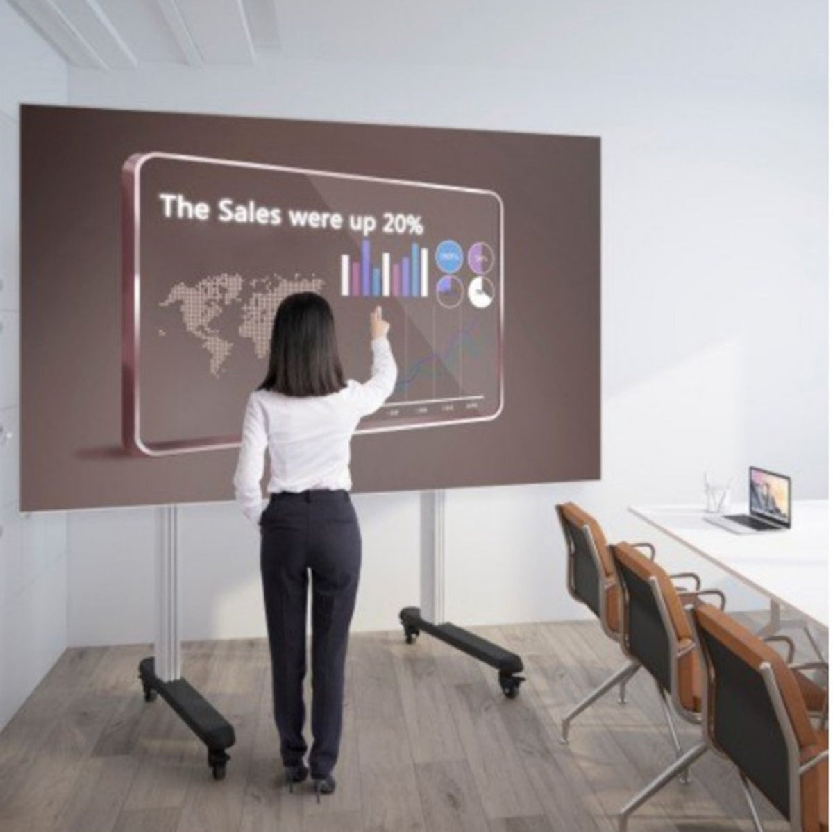 Carrello TV Quettro per LCD/LED/Plasma 70-120"