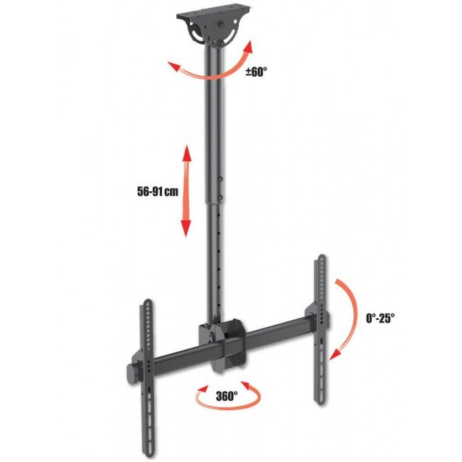 Supporto TV da soffitto 37-70" girevole e regolabile Dizzy3