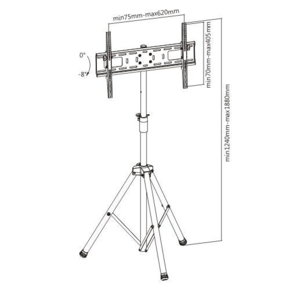 Treppiedi porta TV portatile Morris6