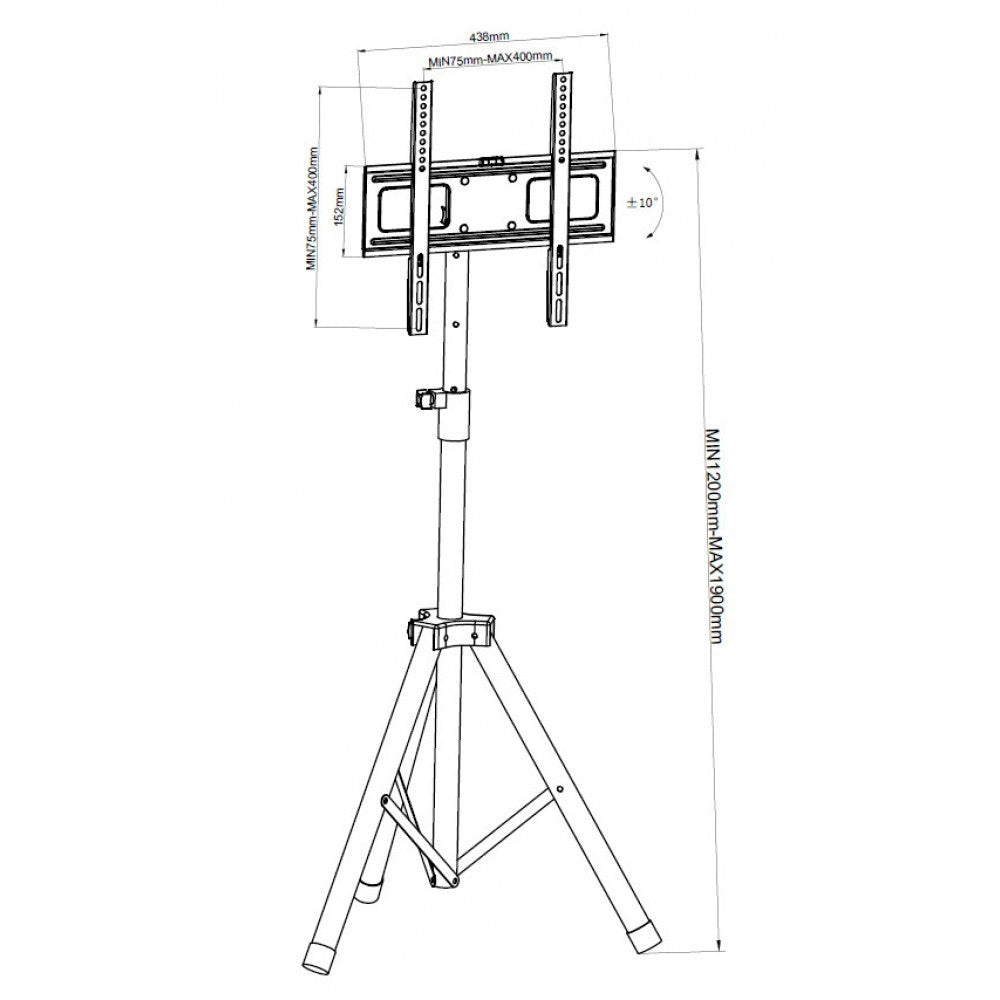 Treppiedi porta TV portatile Morris7