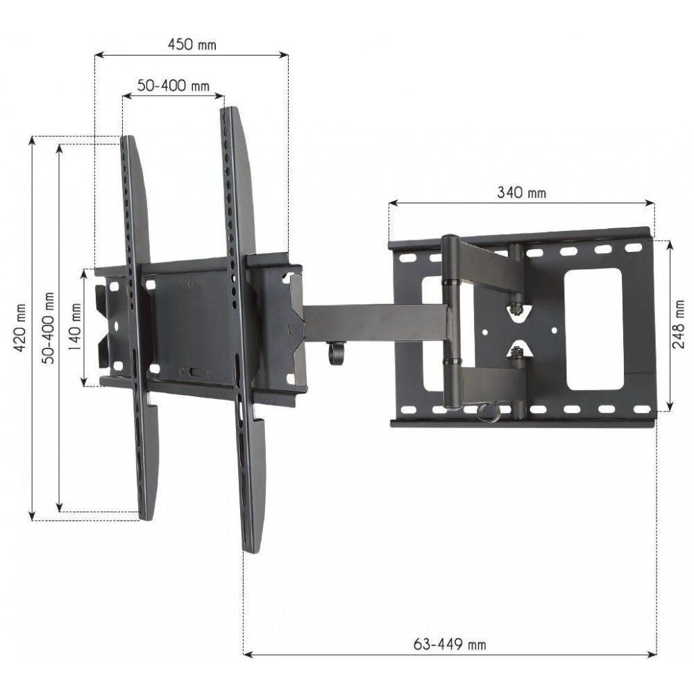 Braccio porta TV da 23 a 55 pollici Brax2