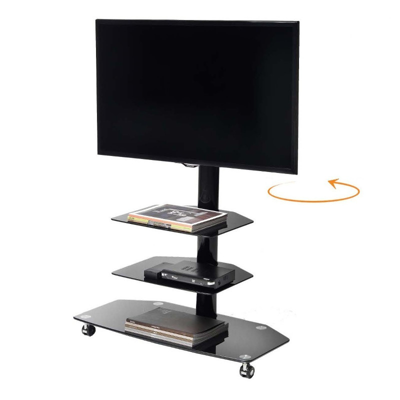 Runner carrello porta TV con staffa rotante di 180°